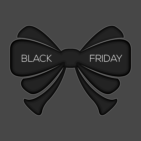 Ribbon with black friday text. Vector illustration designのイラスト素材