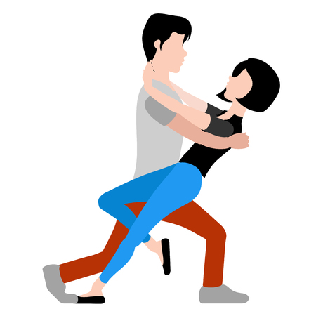 Couple hugging each other. Valentine day. Vector illustration designのイラスト素材