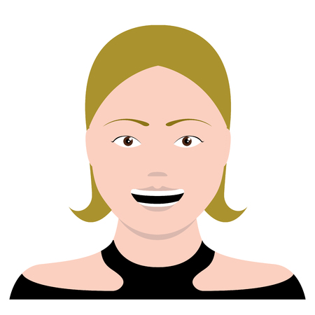 Self avatar of a woman. Vector illustration designのイラスト素材