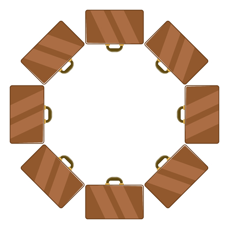 Isolated set of briefcases. Vector illustration designのイラスト素材