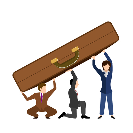 Business people carrying a briefcase. Vector illustration designのイラスト素材