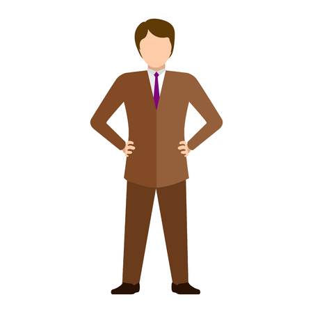 Isolated young businessman image. Vector illustration designのイラスト素材