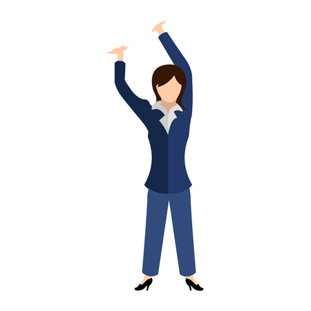 Isolated young businesswoman image. Vector illustrtation designのイラスト素材