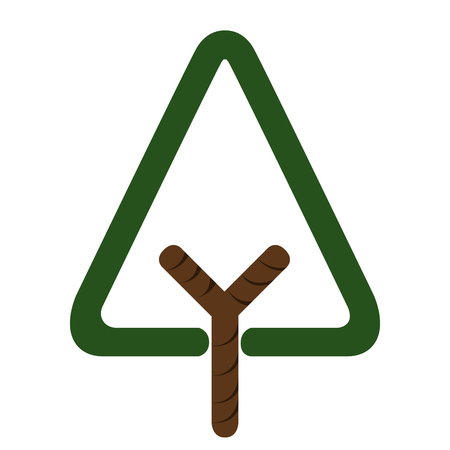 Isolated abstract tree iconのイラスト素材