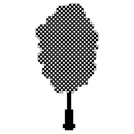 Isolated pixelated tree iconのイラスト素材
