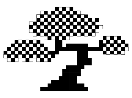 Isolated pixelated tree icon. Vector illustration designのイラスト素材