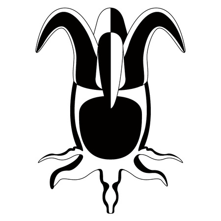 Isolated harlequin hat silhouette. April fool. Vector illustration designのイラスト素材