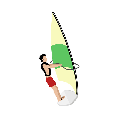Isolated man surfing image. Vector illustration designのイラスト素材