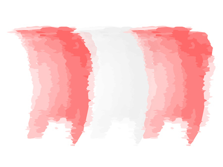 Watercolor flag of Peru. Vector illustration designのイラスト素材