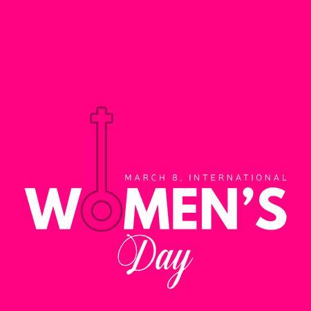 Happy women day with a female symbol image. Vector illustration designのイラスト素材