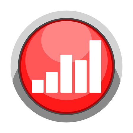 Success business graph on a button. Vector illustration designのイラスト素材