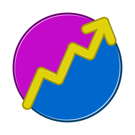 Isolated success business graph. Vector illustration design