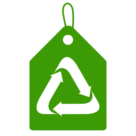 Isolated recycling symbol labelのイラスト素材