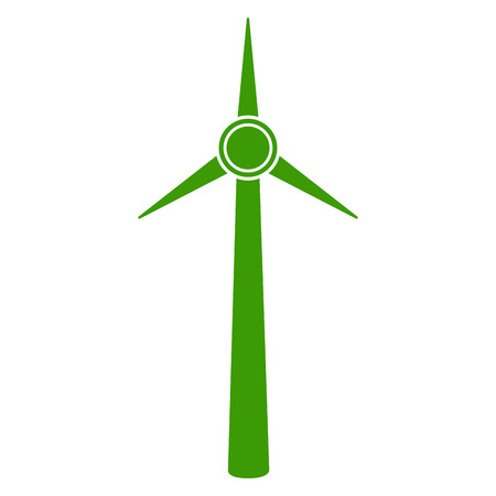 Isolateed windmill icon. Wind power. Vector illustration designのイラスト素材