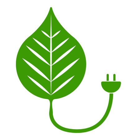 Leaf with a current cableのイラスト素材
