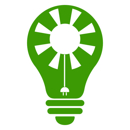 Isolated lightbulb icon with a sun. Vector illustration designのイラスト素材