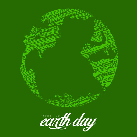Sketch of our planet. Earth day. Vector illustration designのイラスト素材
