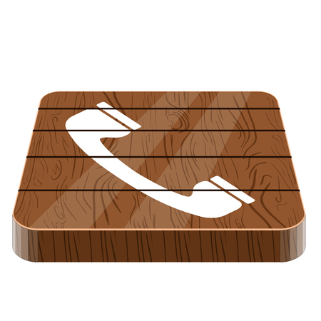 3d app button with a telephone icon. Vector illustration designのイラスト素材