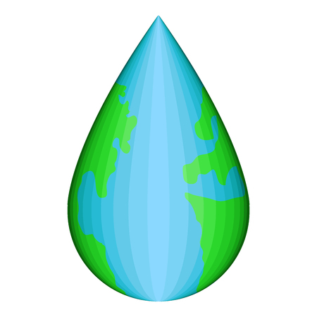 Isolated Earth with a drop of water shape. Earth day. Vector illustration designのイラスト素材