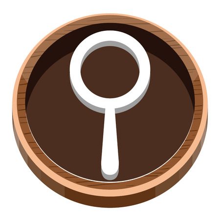 3d app button with a search iconのイラスト素材