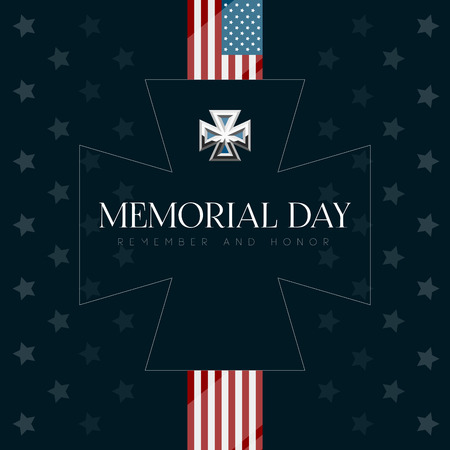 Isolated memorial day posterのイラスト素材