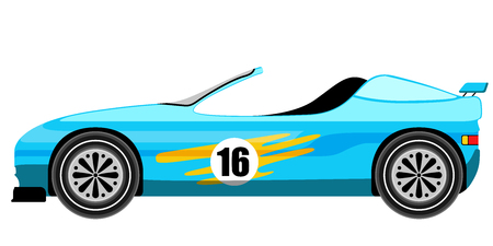 Side view of a racing car. Vector illustration designのイラスト素材
