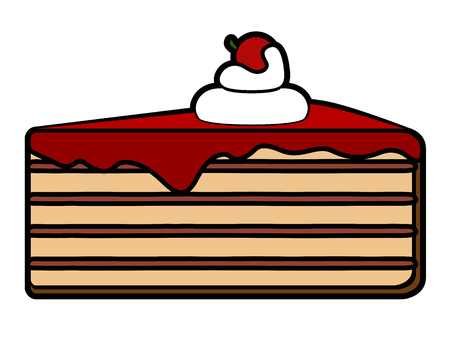 Isolated piece of cake icon. Vector illustration designのイラスト素材