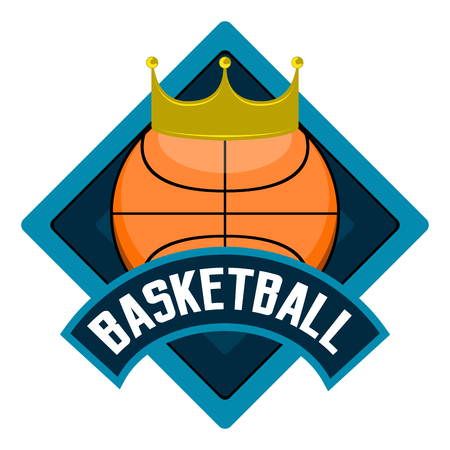 Isolated basketball emblem with text. Vector illustration designのイラスト素材