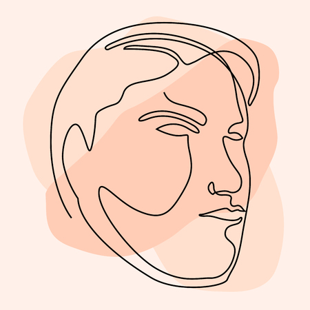 Isolated simplicity face on a colored background - Vectorのイラスト素材