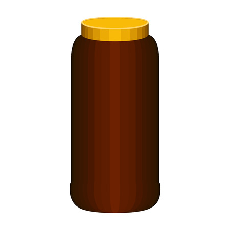 Isolated instant ground coffee jar image - Vectorのイラスト素材
