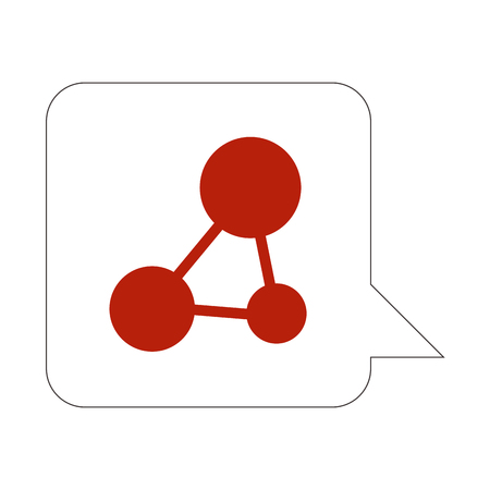 Isolated network icon on a bubble chatのイラスト素材