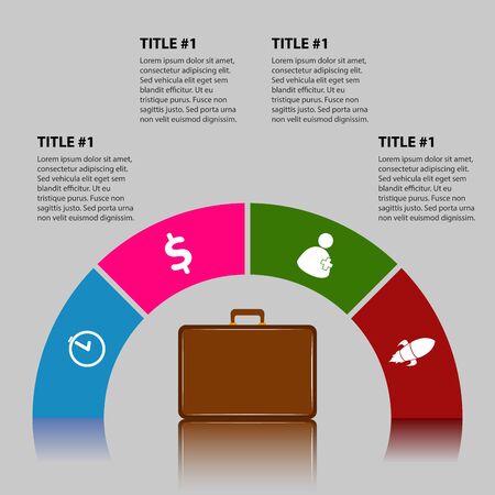 Business infographic with a briefcaseのイラスト素材