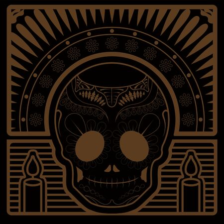 Dia de los muertos illustrationのイラスト素材