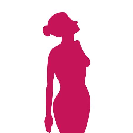 Silhouette of a girlのイラスト素材