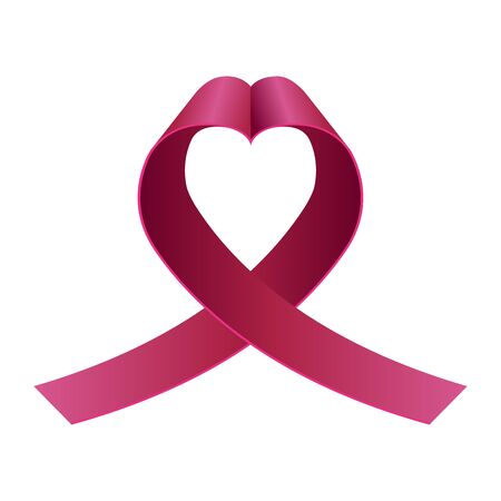 Isolated pink ribbonのイラスト素材
