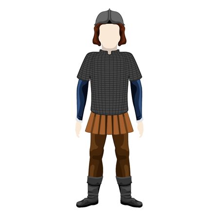 Isolated medieval knight characterのイラスト素材