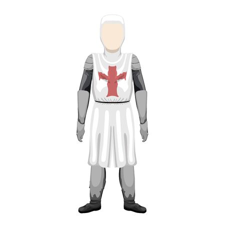 Isolated medieval knight characterのイラスト素材