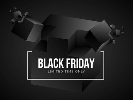 Luxury black friday posterのイラスト素材
