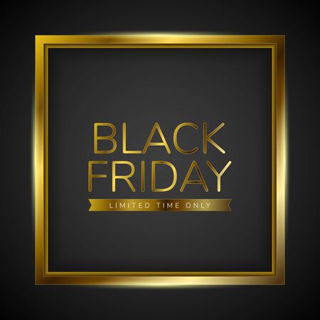 Luxury black friday posterのイラスト素材
