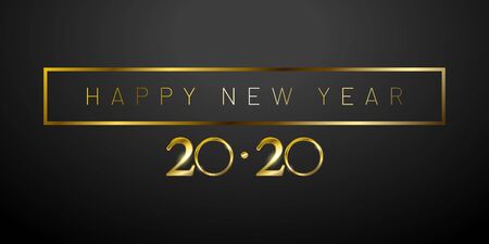 Happy new year 2020のイラスト素材