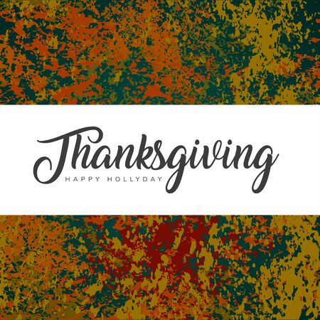 Happy thanksgiving card with text - Vector illustrationのイラスト素材