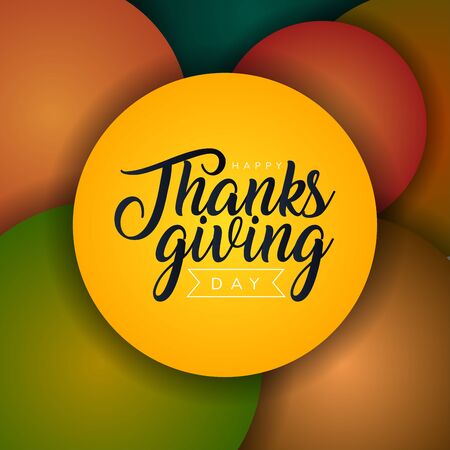 Happy thanksgiving posterのイラスト素材