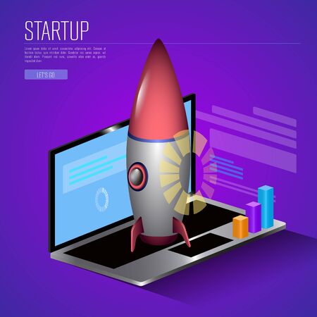 Business startup illustrationのイラスト素材