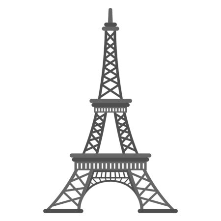 Isolated Eiffel towerのイラスト素材