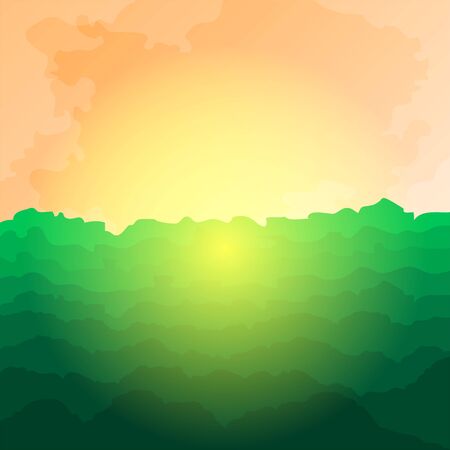 Beautiful natural landscapeのイラスト素材