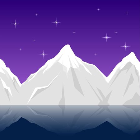 Beautiful natural landscapeのイラスト素材