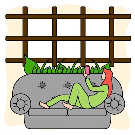 Person in a state of relaxationのイラスト素材