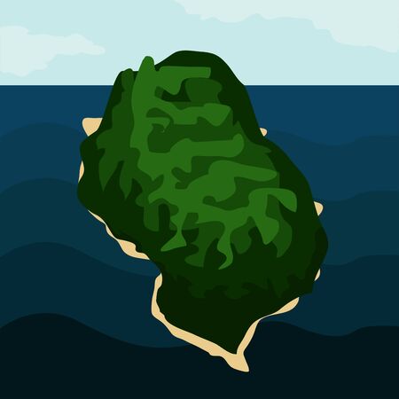 Famous place in colombia. Gorgon island - Vectorのイラスト素材