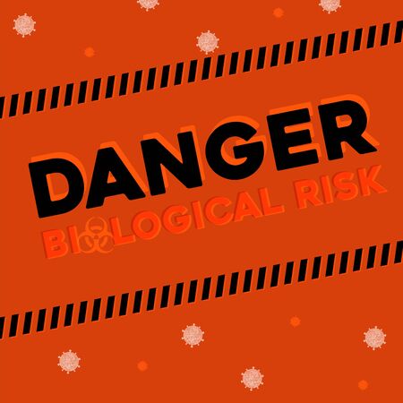 Biological risk porter. Coronavirusのイラスト素材