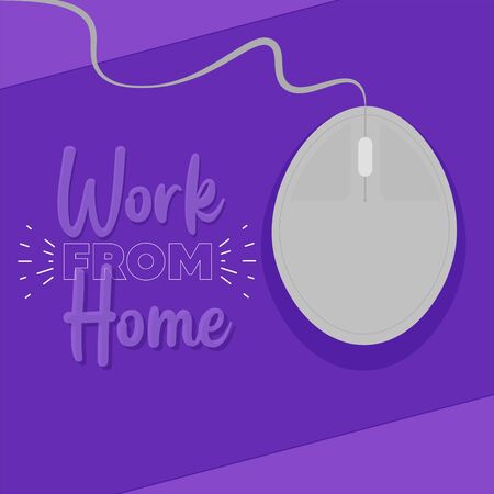 Home office poster. Work from home - Vectorのイラスト素材